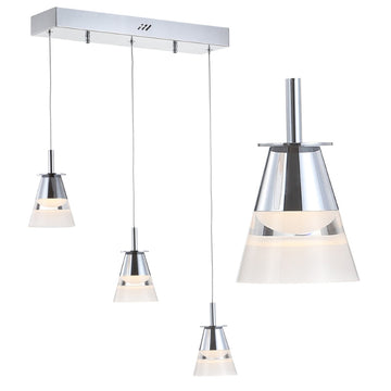 Alain Adjustable Metal Integrated LED Pendant - JONATHAN Y